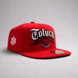 Unisex 3D High-Density Snapback Hat, Red Club Deportivo Toluca Skepback Gorra