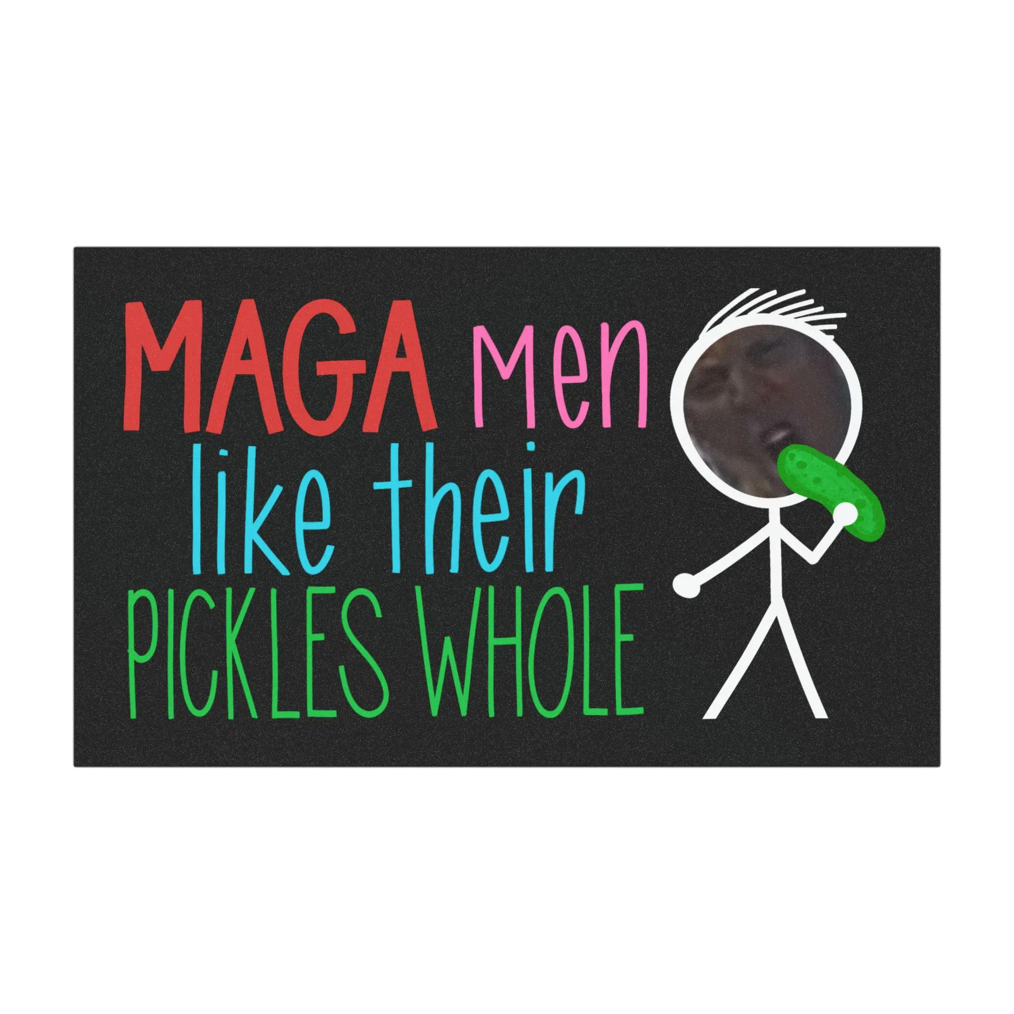 Cheeky Political Humor Whole Pickle Car Magnet for MAGA Men, Long-Wearing Mountable Vehicle Accessory, Available in 3 Sizes