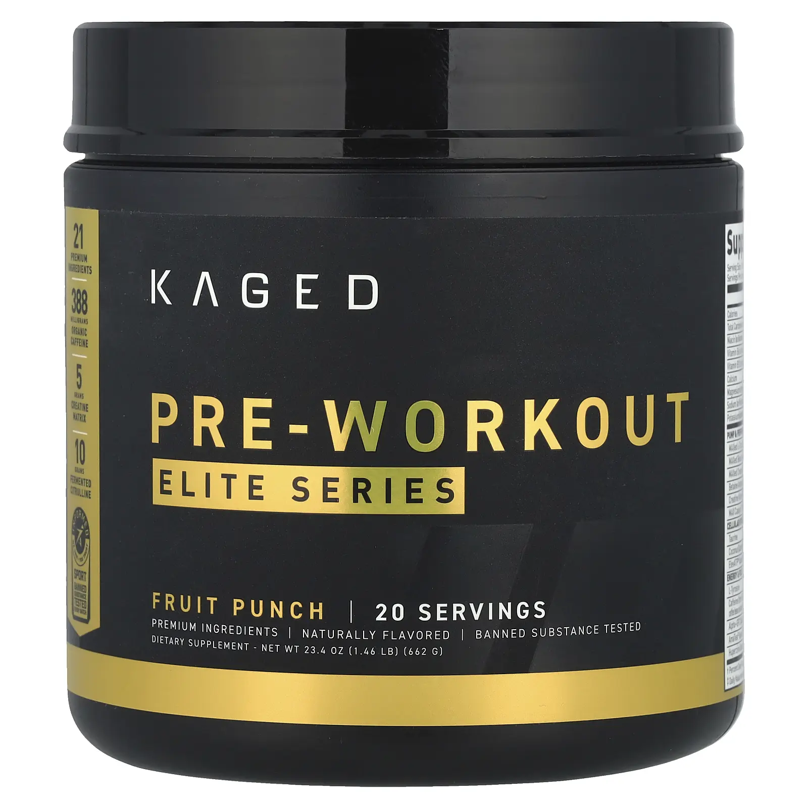 Kaged Elite Series, Pre-Workout, Fruit Punch, 1.46 lb (662 g)