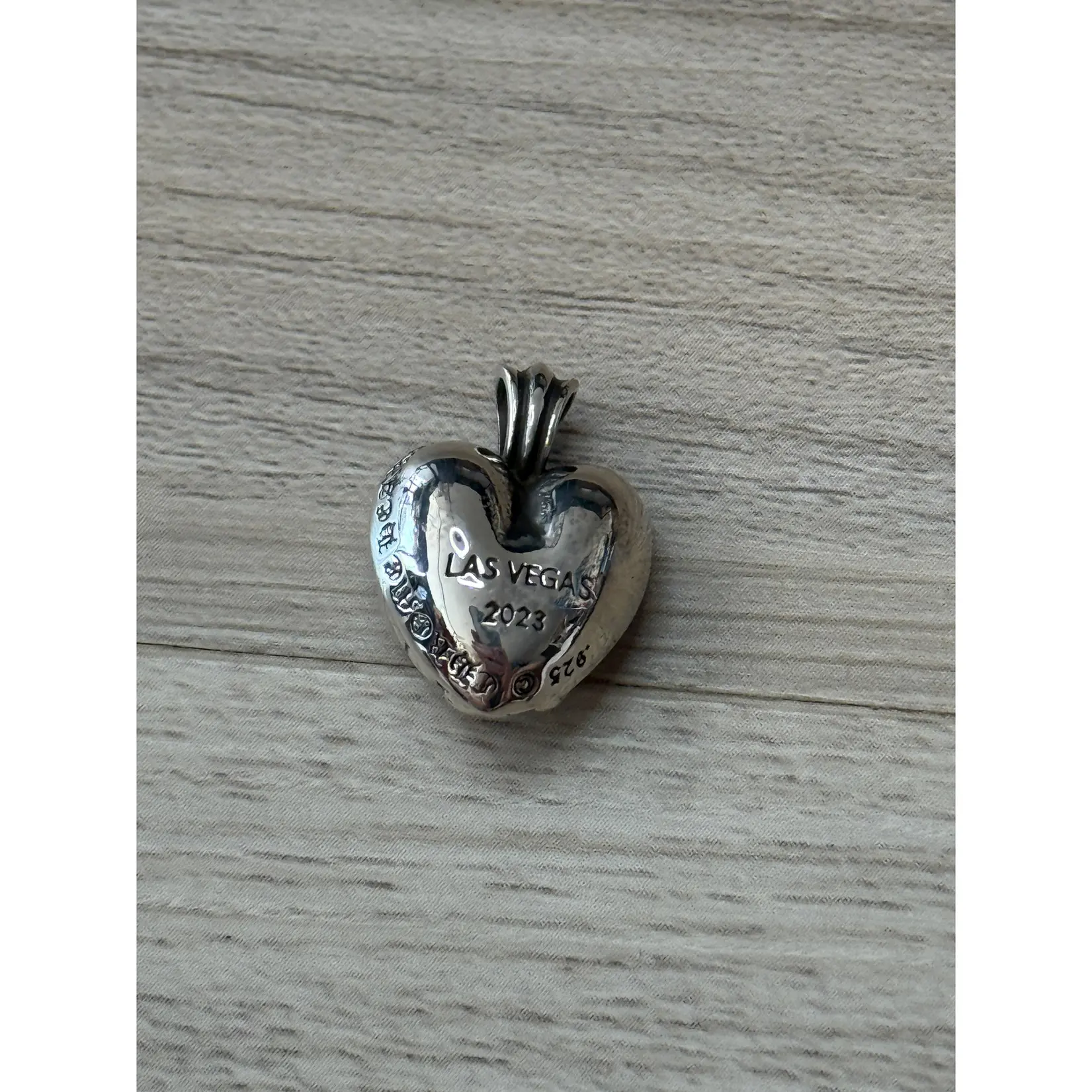 Chrome Hearts Las Vegas 2023 Exclusive Heart Silver Pendant 