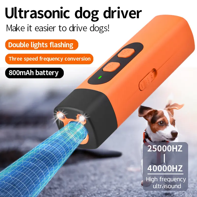 Dog Bark Deterrent Device, Ultrasonic Anti Barking, Multi Training Modes Correct Dog's Indoors Outdoors Behavior Safe & Humane Rechargeable Compact Bark Control for Dogs