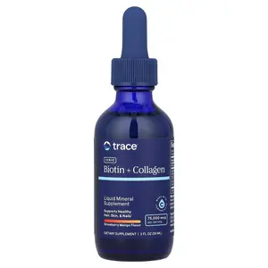 Trace Ionic Biotin + Collagen, Strawberry Mango, 75,000 mcg, 2 fl oz (59 ml)