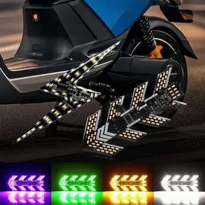 Motorcycle LED Turn Signal Light, RGB Color Changing LED Turn Signal Light, High Brightness Flow Light, Brake Light, Warning Light, Motorcycle Decorative Light