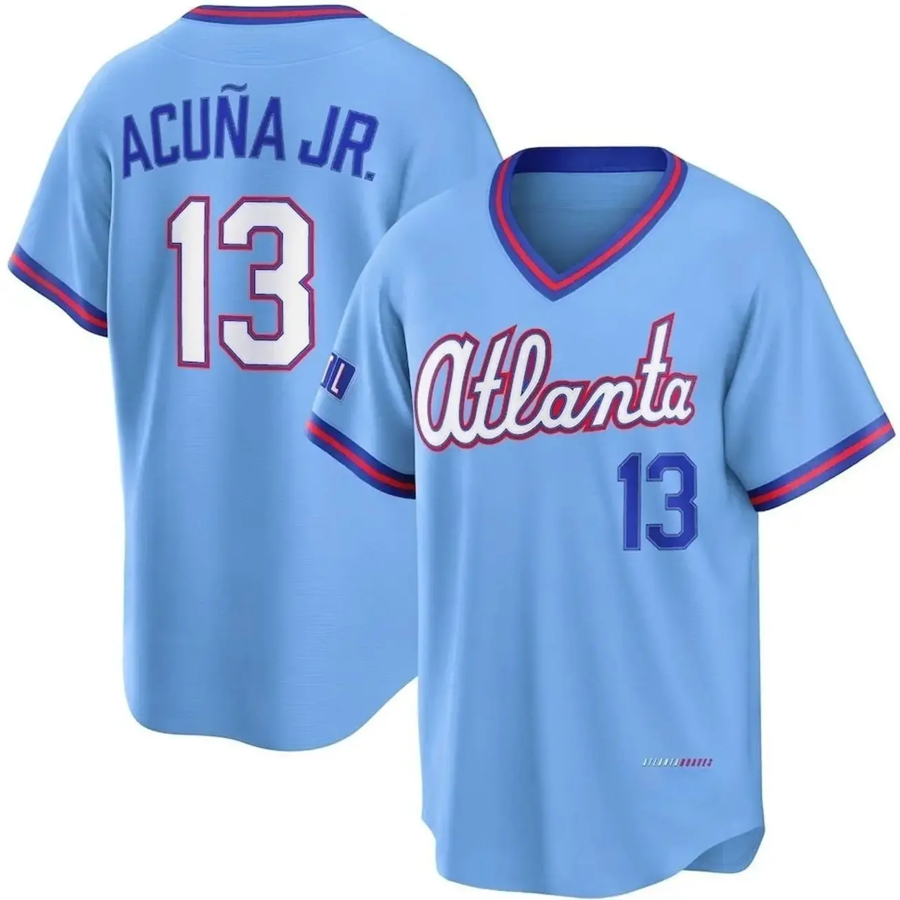 Unisex Baseball Atlanta USA Acuña Jr. 13 2026 City Connect Stadium Jersey - Powder Blue