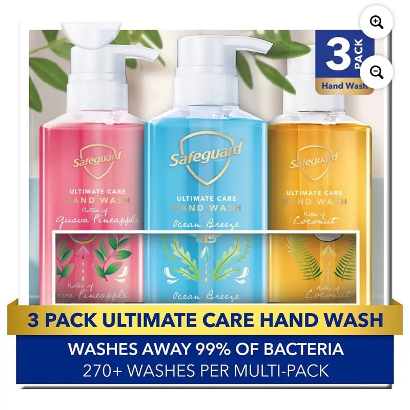 Safeguard Ultimate Care Hand Wash, Variety Pack, 15.5 fl. oz., 3 pk