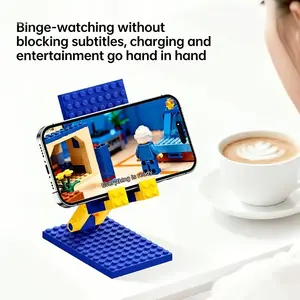 New 2026 Desktop Phone Stand, Foldable Portable Creative Block Design, Suitable for Bedside and Office Desk, Ideal for Watching Videos and Movies
