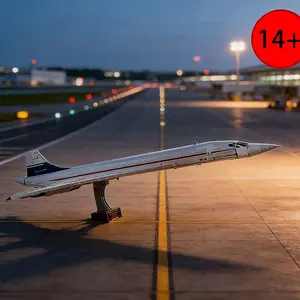 Concorde Supersonic Aircraft Building Blocks, Aviation Assembly Model, Challenging Toy, Birthday Gift for Boys
