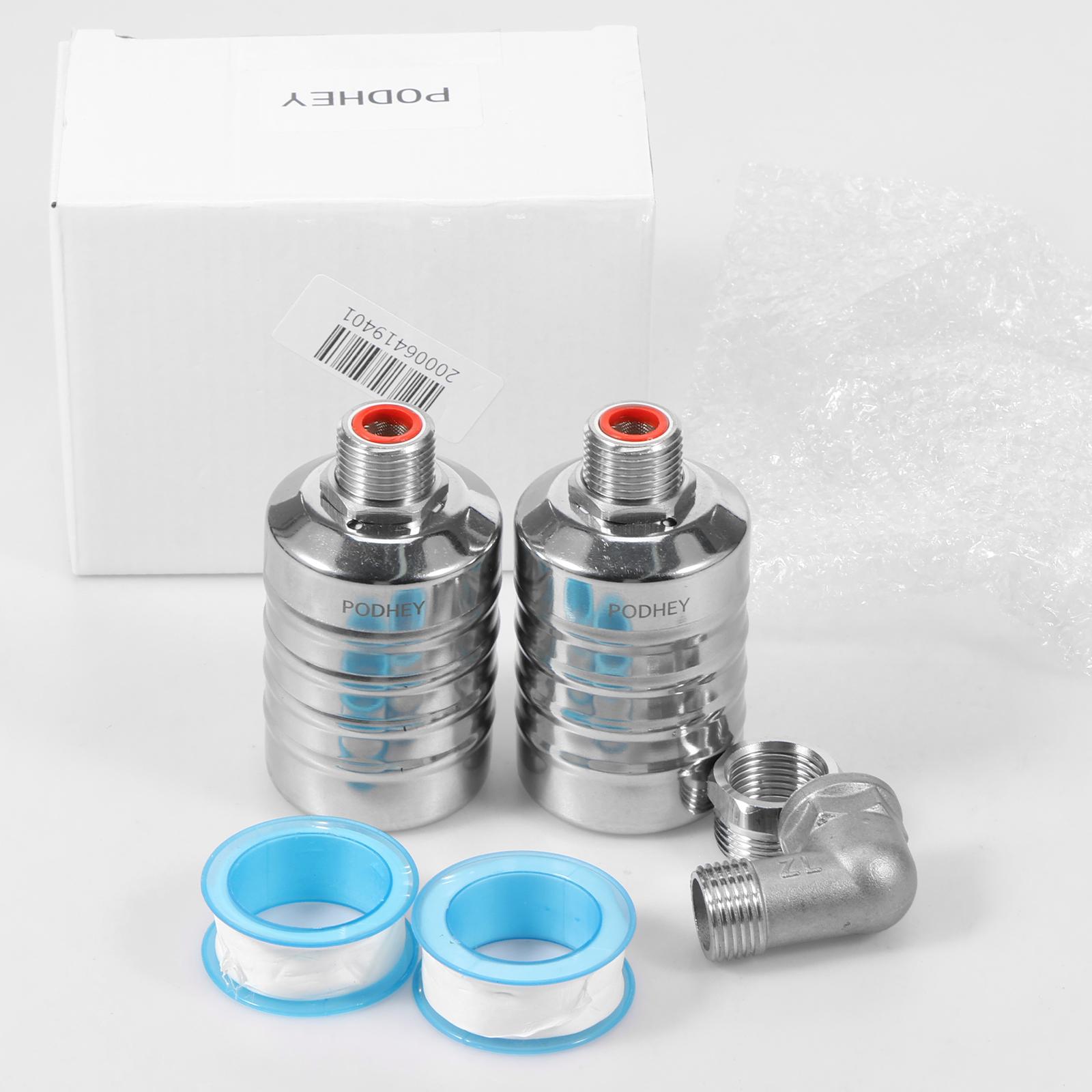 PoDhey 2 Counts Water Level Control Float Valve 304 Stainless Steel Fully Automatic Mini Floating Ball Valve Auto Shut Off Water Tank Safe Water Level Controller Valve Upper/Side Water Intake（Hose not included）
