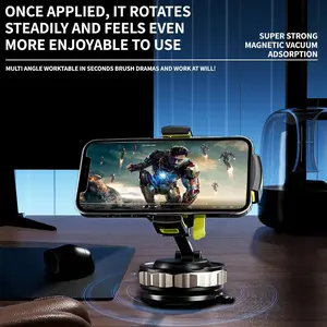 Vacuum Adsorption Car Mount, Anti-Shake + Magnetic Clamp Dual Mode, Stable Navigation for Driving, Securely Holds Your Device