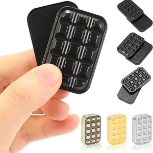 Adult Stress Relief Toy Magnetic Metal Sliding Block, Anxiety Relief EDC Fidget Slider Finger Toy, Perfect for Home & Office Use