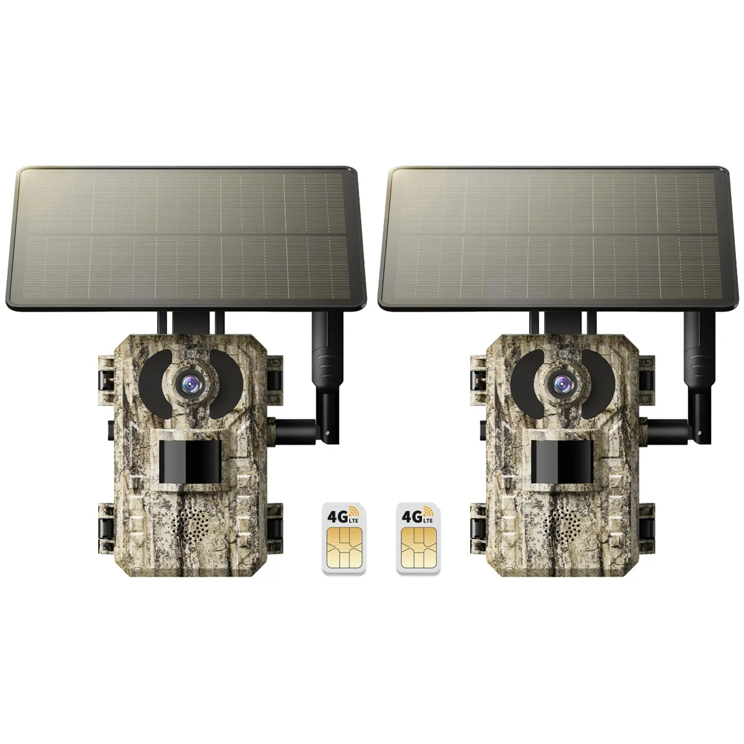 4G LTE Cellular Wireless Hunting Trail Camera - Outdoor Sport, 2K Live Feed, 0.1s Fast PIR Motion Sensor, Low-Glow Night Vision, IP66 Waterproof, Tree Mount, APP Remote Control, Built-In Cellular Card, No Wi-Fi (Requires 4G Unlimited Data Plan Activation)