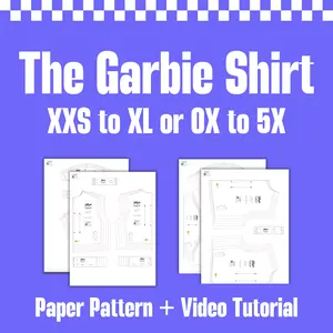 The Garbie Shirt - Paper Sewing Pattern (XXS to XL and 0X to 5X)