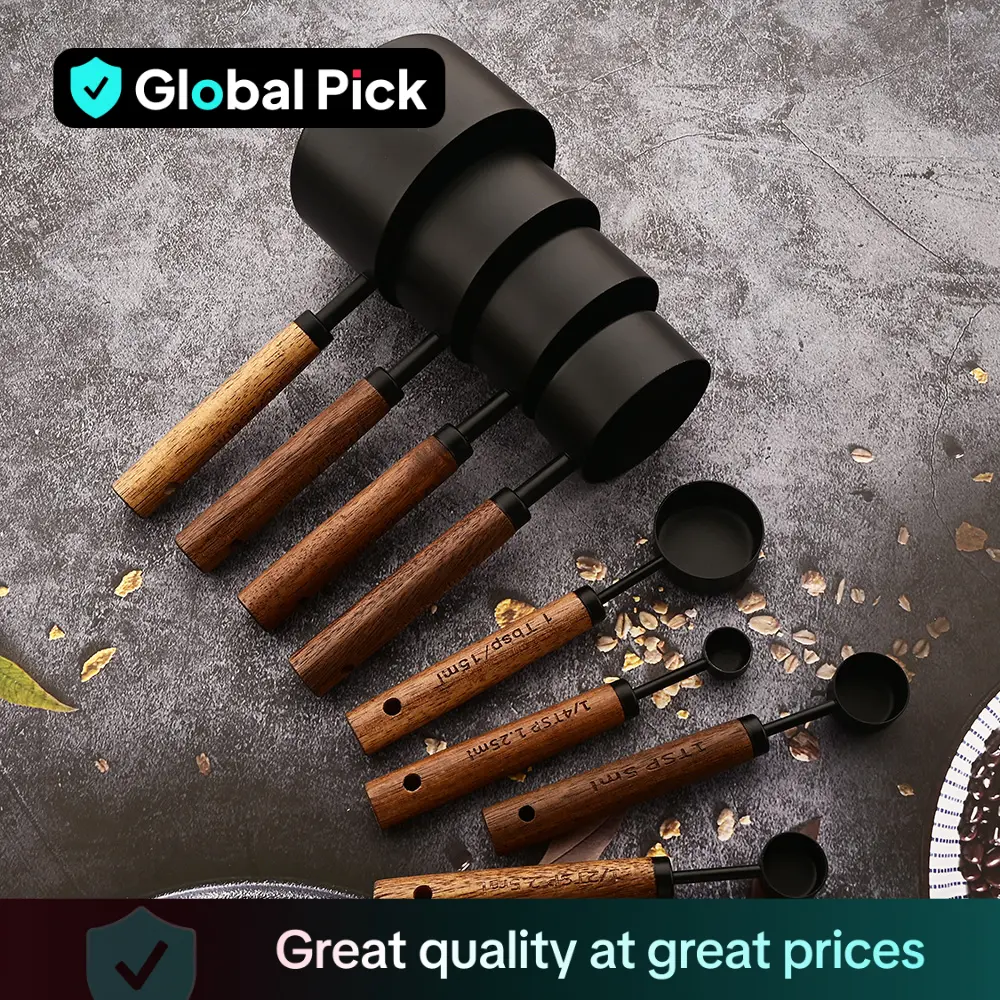 Stainless Steel Measuring Cup Set, 4/8 Counts Multifunctional Measuring Spoon with Handle, Kitchen Measuring Utensils, Kitchen Accessories