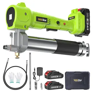 TaskStar Electric Grease Gun Kit, 39.4”Flexible Hose with 2 Batteries and Charger, 10000 PSI Cordless Grease Gun with Super Bright LED Light, For Truck, Pickup,Agricultural Machinery, #TikTokShopBacktoSchool#Power Tool #Heavy Duty #Portable