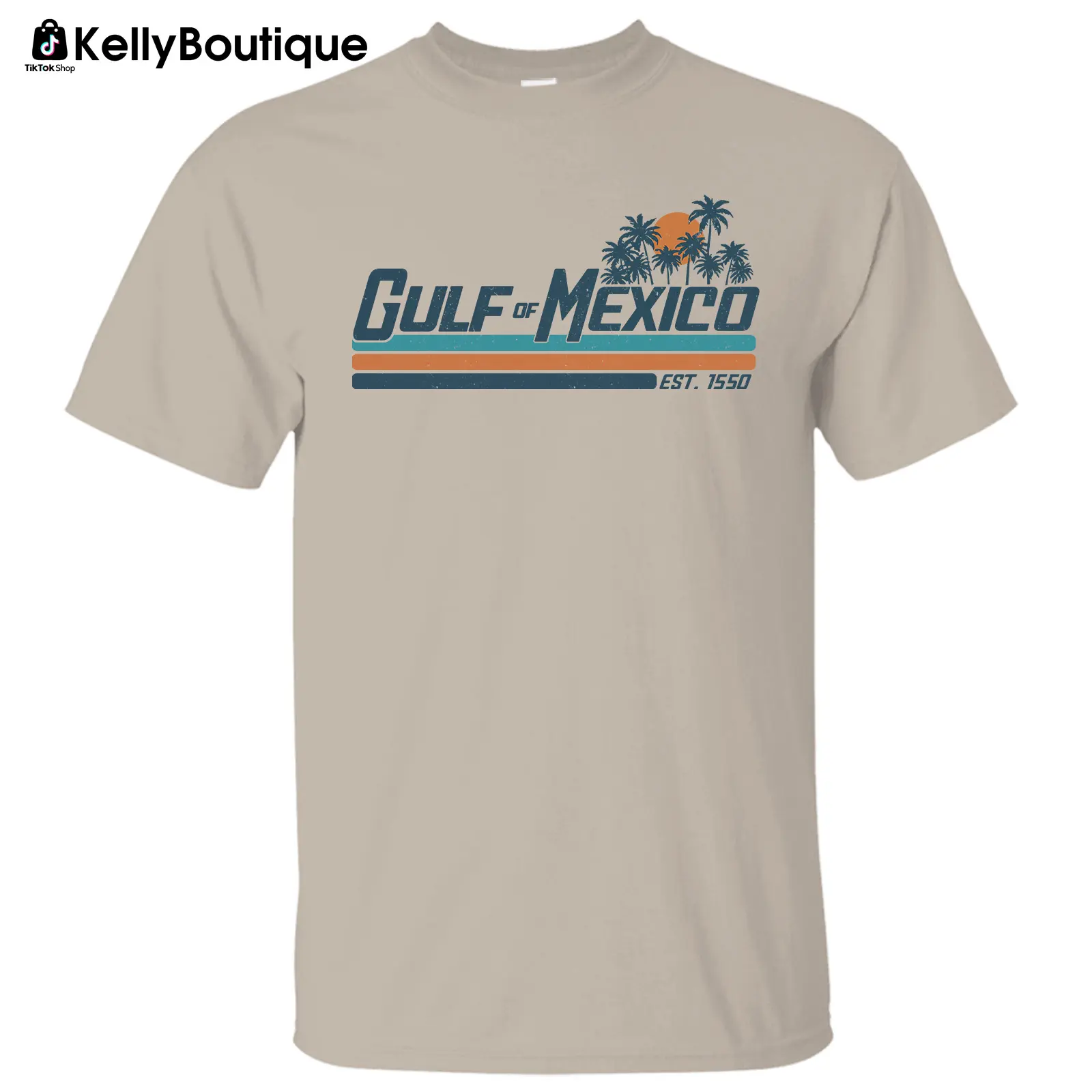 Gulf of Mexico Shirt Gulf Coast Shirt Texas Alabama Mississippi Florida Beach American Mexican Crewneck Graphic Printed Unisex Classic Cotton T-shirt