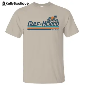 Gulf of Mexico Shirt Gulf Coast Shirt Texas Alabama Mississippi Florida Beach American Mexican Crewneck Graphic Printed Unisex Classic Cotton T-shirt