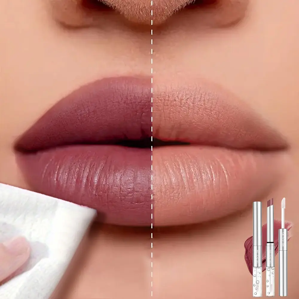 Huasurv Matte Lipstick & Gloss Set, Long-Lasting Dual-Ended Lip Cosmetic Makeup, Perfect for Daily & Party Use, Women's Beauty Essential Hs5106-503