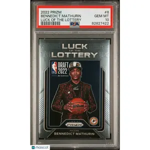 Bennedict Mathurin PSA 2022 Panini Prizm Luck Of The Lottery #8 10