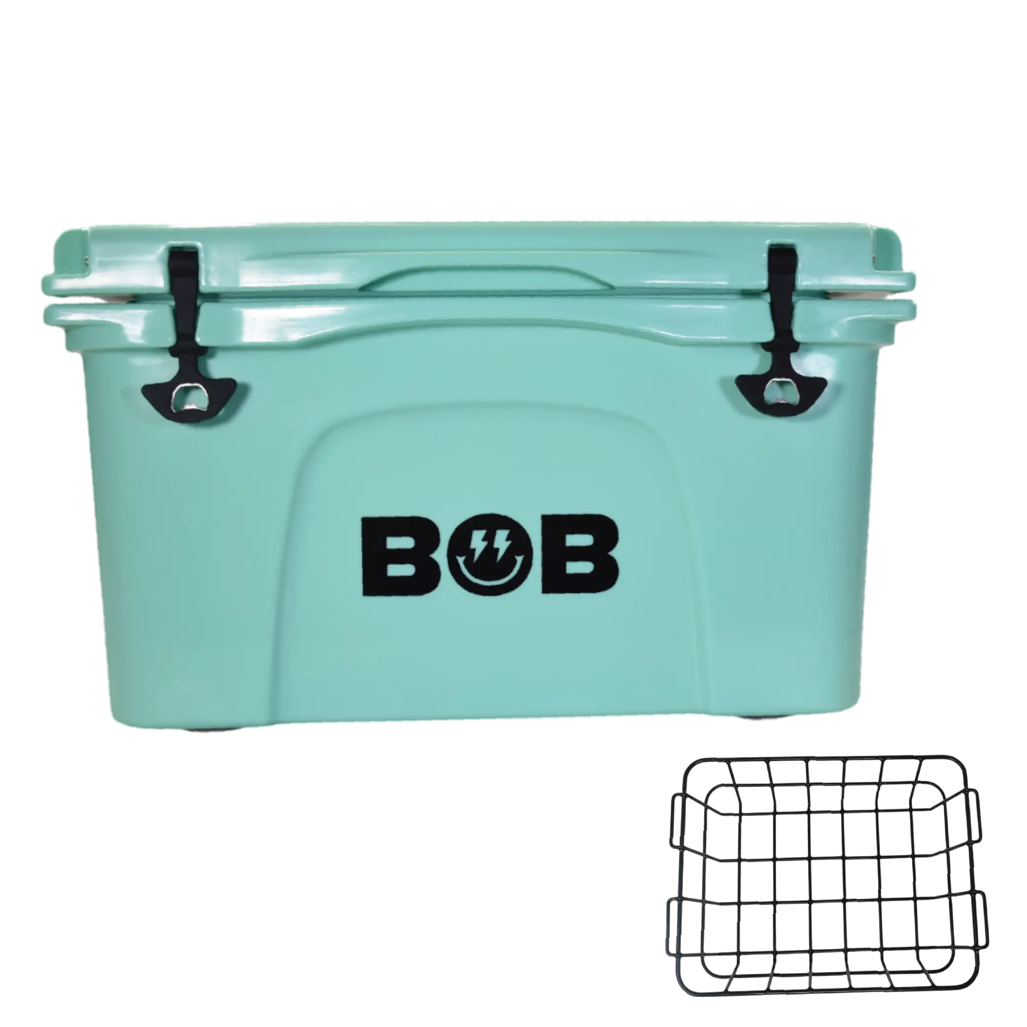 BOB THE COOLER CO 50QT "The El Amigo" Leak-Proof Hard Cooler with Heavy Duty Handle - Fits 60 12oz Cans for the Beach, Camping, Tailgating, Sports