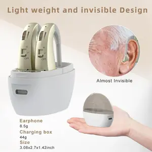 Rechargeable In-Ear Hearing Aids for Seniors, Noise Reduction, Mini Compact Design, Easy Use, Fast Charging, Option