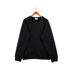 Amagansett Beach Upcycled Terry Cotton Sweater - Black