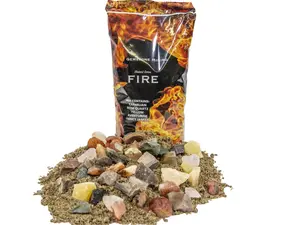 Fire Gemstone Mining Bag – Premium Crystal Discovery Kit | Carnelian, Rose Quartz, Aventurine & Jasper Stones (Element Series)