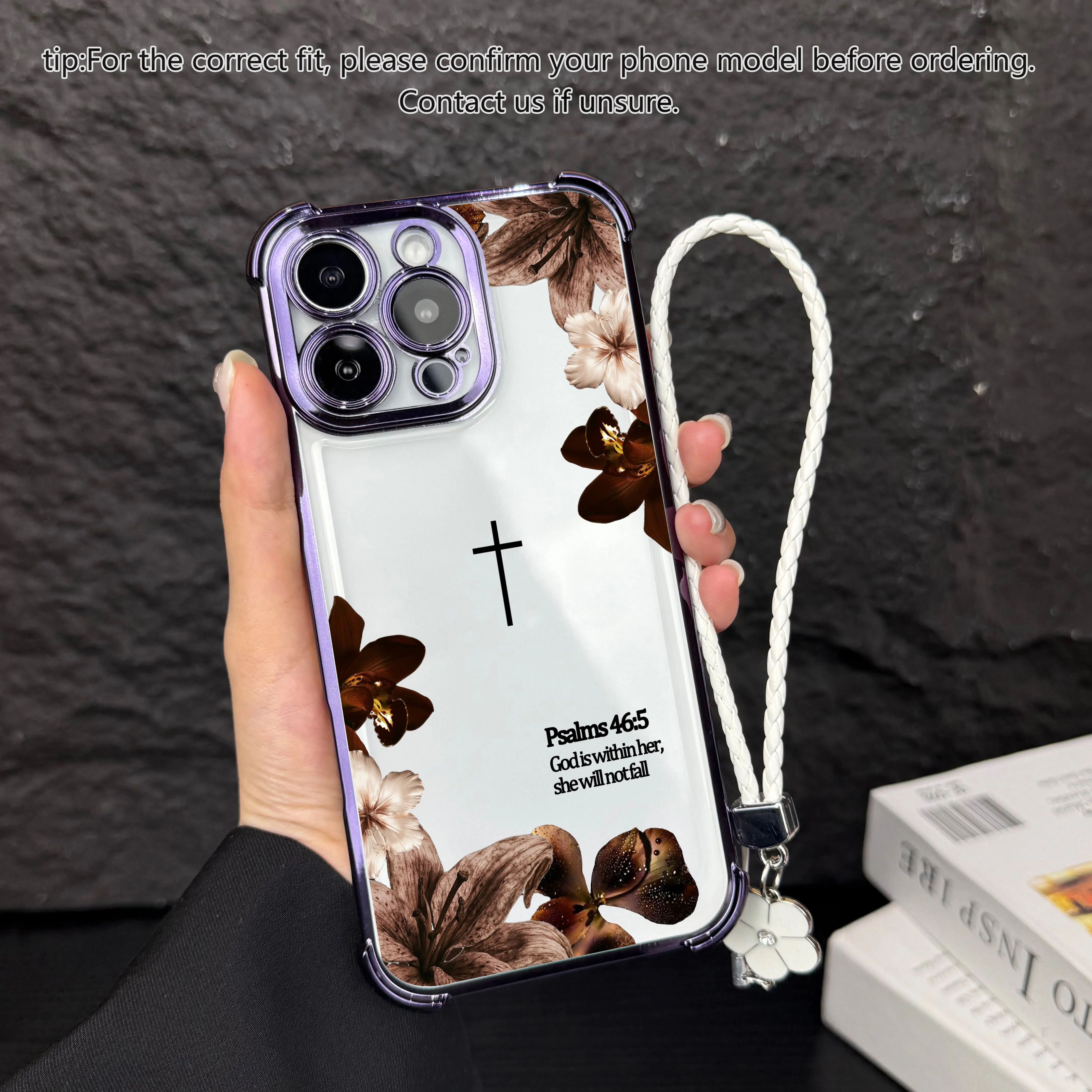 Purple+Clover lanyard