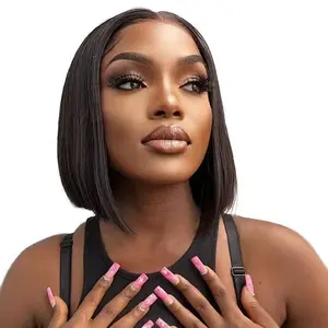 Jessie's Wig [LIVE ONLY] 10" Straight Bob 4x4 Pre Cut Lace Human Hair Wig Glueless Wig