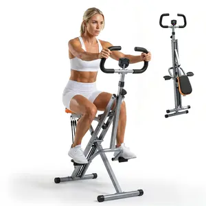 Deep Squat Machine for Home Gym, Multi-Functional Squat Machine with Adjustable Resistance, Space Saving Workout Equipment for Glutes and Abs Training, 300 lbs Capacity