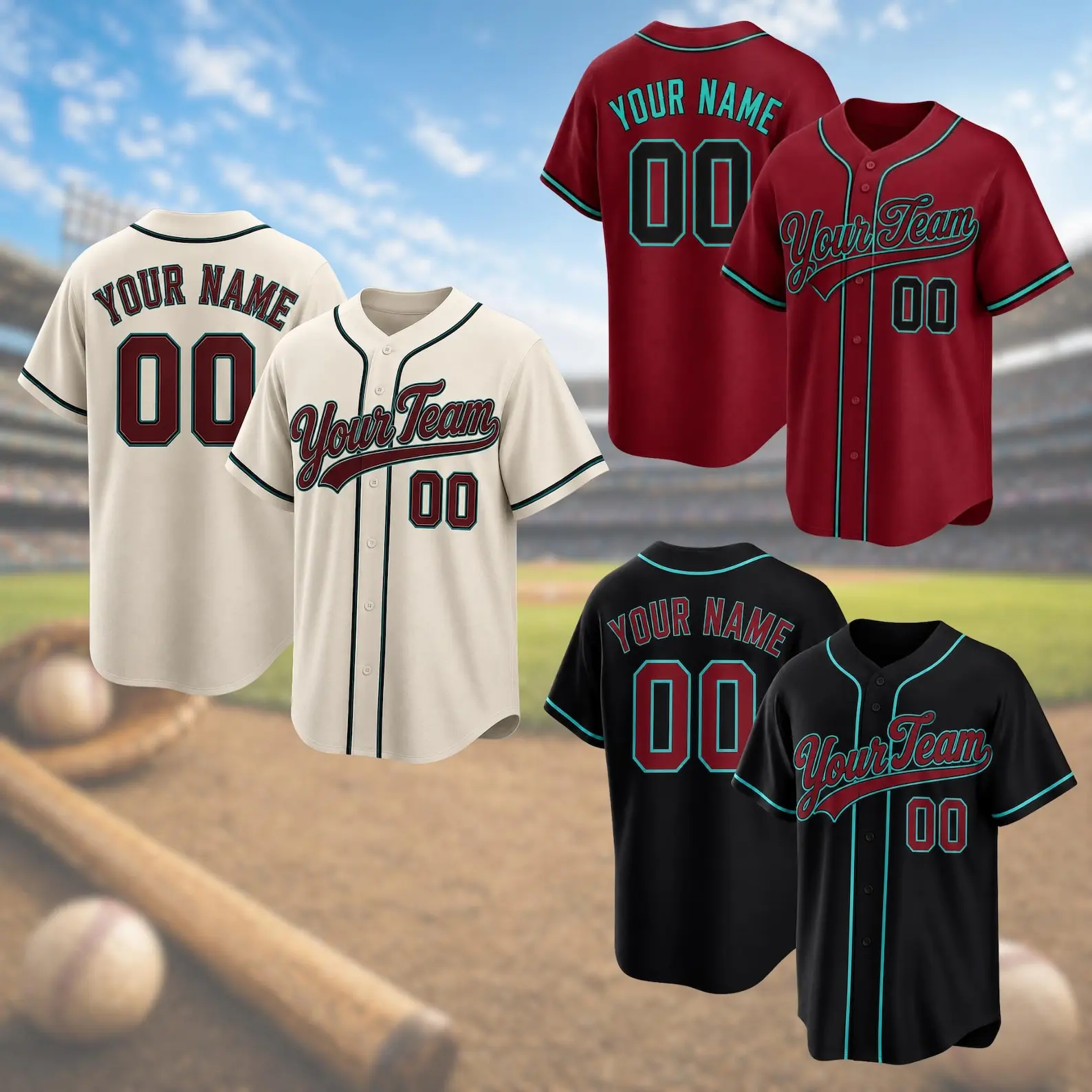 Arizona Desert Baseball Jersey Inspired, Custom Baseball Jersey, Personalized Team Shirt, Vintage Baseball Jersey, Custom Name Number Tee Graphic All Over Print Style Baseball Jersey 3D PRINT Unisex Casual Size S-5XL