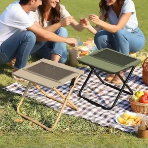 Portable Outdoor Folding Chair, Durable Oxford Fabric & Carbon Steel Frame, Compact Design for Camping Travel Fishing Picnic