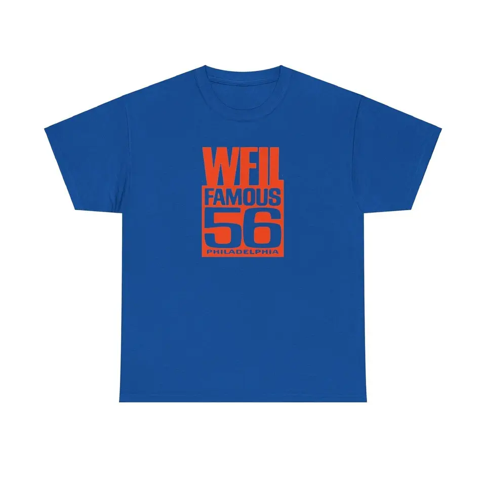 Vintage Retro Tee #251 WFIL Radio Famous 56 Philadelphia T-Shirt Made In USA, All Colors, Gift for Women Men, US Size S-6XL, 100% cotton, Classic Fit, Unisex T-Shirt