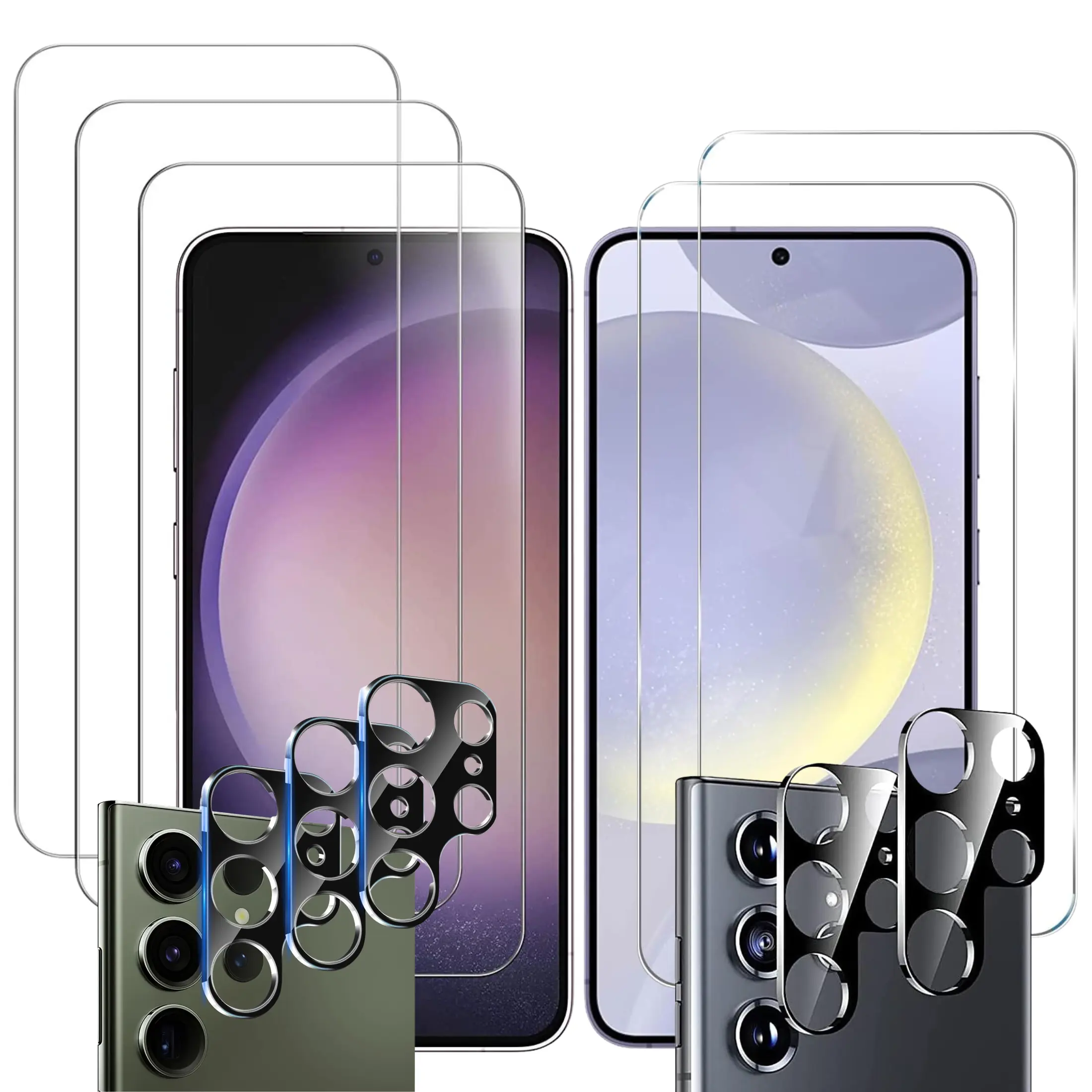 Entronix Clear Screen Protector for Samsung Galaxy S25/S24/S23/S22/S21/Note Plus/Ultra - with Camera Lens Easy Installation Accessories Protection
