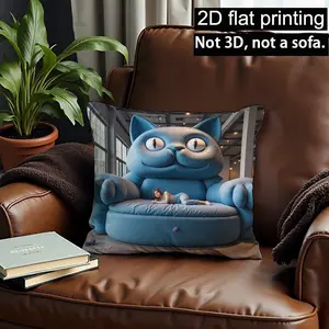 1/2pcs,2D flat printing,not 3D,not a sofa,square pillow cover 18*18 inches,Pillowcases,Throw Pillow Covers,single-sided printing,no pillow core,Halloween Gifts,Christmas gifts,Home Decor