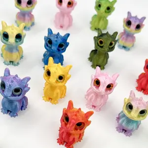 Mini Baby Dragon Set, 10 Miniature 3D Printed Colorful Models, Collectible Figurines, Decorative Sculptures, Perfect Gift for Fantasy Enthusiasts & Creative Decorations