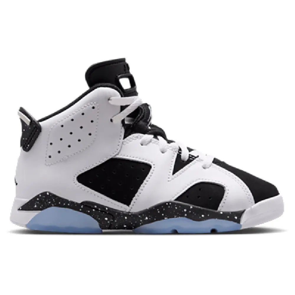 Little Kid's Jordan 6 Retro "Black and White" White/Black (DV3605 108)