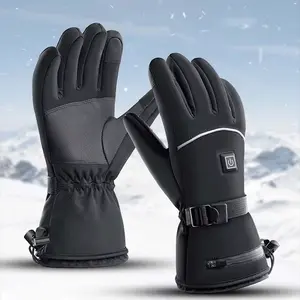 Electric Heated Fishing Gloves, 1 Pair Waterproof Heated Gloves, Outdoor Sports Gloves for Skiing & Motorcycle Riding, Ideal Gift for Men & Women