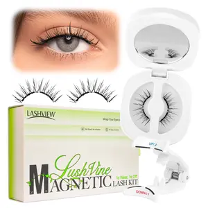 LASHVIEW Soft Magnetic Eyelashes Reusable Magnetic Lashes Kit Natural Comic Look No Glue Needed Easy to Apply Makeup lashes