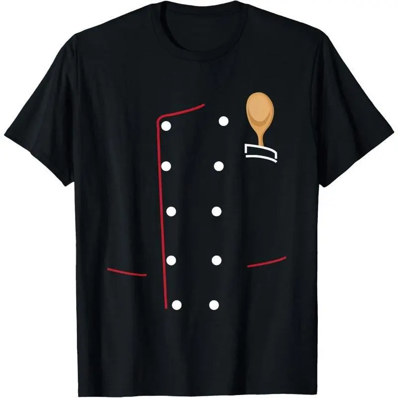 Funny Novelty Chef Jacket T-Shirt | 100% Cotton Culinary Gift Tee for Cooking & BBQ