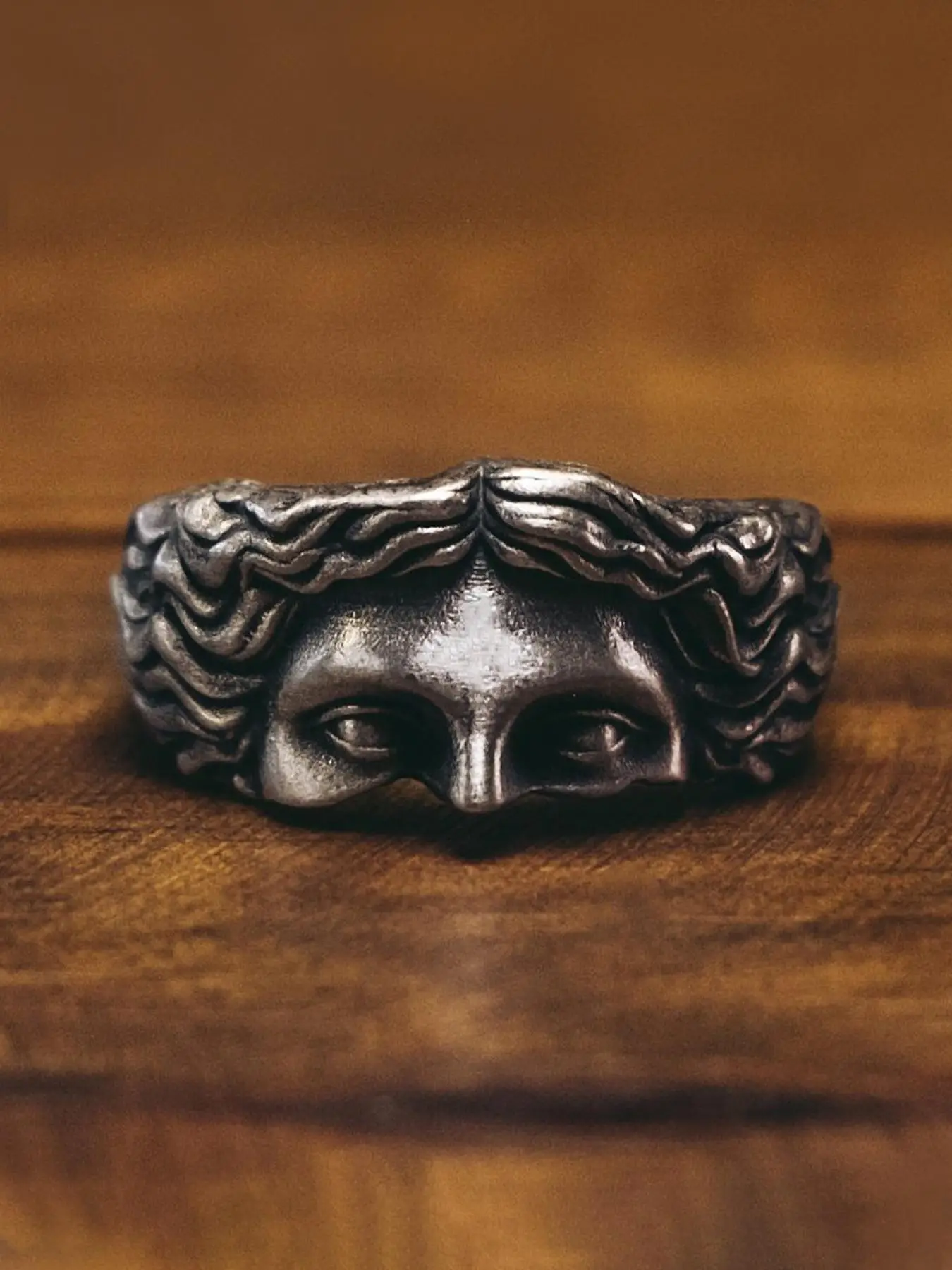 Vintage Mask Design Ring, Punk Style Ring for Men & Women, Fashion Jewelry for Party, Daily Clothing Decor, Trendy All-match & Exquisite Jewelry for B