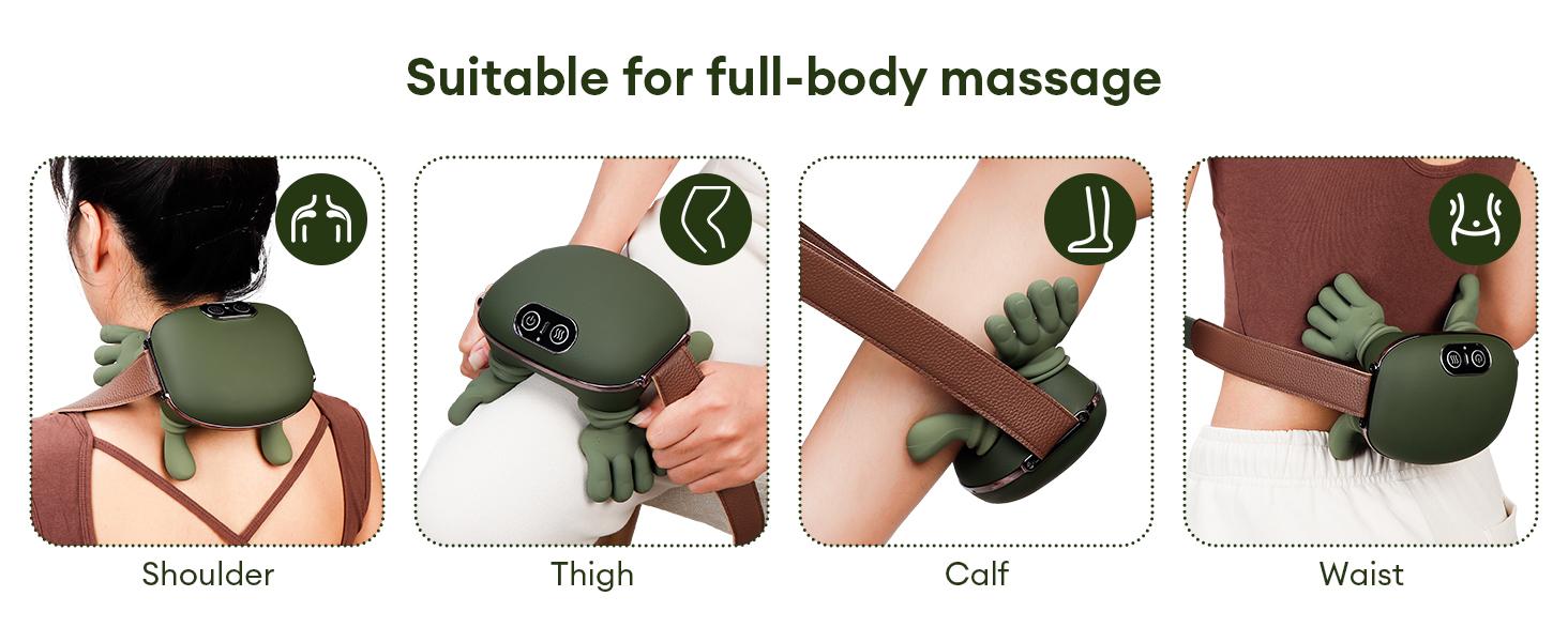 TikTok Viral Neck Massager with Bionic Hand, As Seen On TikTok 3D Kneading Heated Shoulder Massager, Wireless Portable Gifts for Mom Mother’s Day