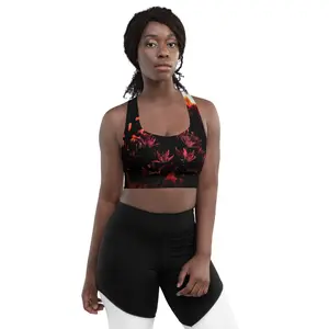 Bee On Top Recycled Longline Sports Bra | Sustainable Activewear