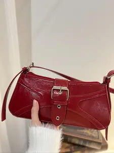 Women's Solid Color Pu Leather Crossbody Bag, Fashionable Vintage Shoulder Bag for Daily Used, Casual Trendy Versatile High-quality Daily Commuting Bag