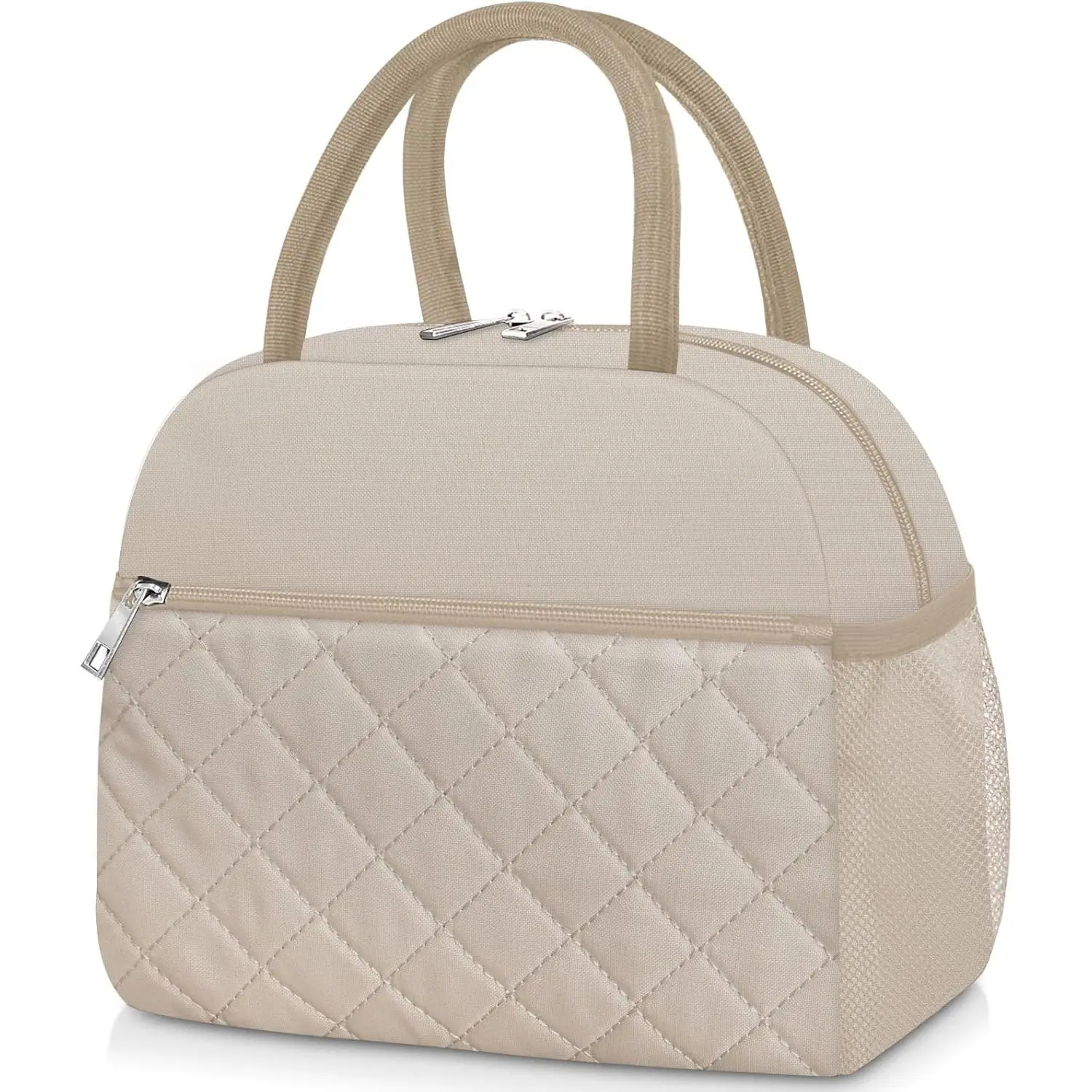 Lunch Box for Women Adult Men Insulated Cute Quilted Lunch Bag Women  Large Lunch Tote Bag Leakproof Simple Cooler Bag for Work Office Picnic Beach or Travel