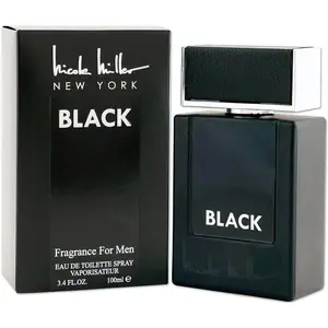Nicole Miller Men's Black Eau de Toilette (EDT) Cologne - Mandarin Blend, Patchouli Base, 3.4 fl oz, New In Box