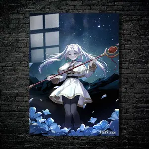 Frieren-05 Minimalist  Poster -  Anime Manga Gift Idea - Fantasy Wall Décor