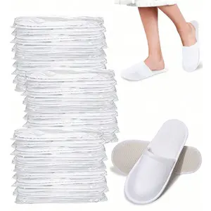 1-20 Pairs Disposable Slippers, Spa Slippers, Indoor Slippers, Unisex Non-Slip Closed Toe, Suitable for Hotel Home Travel