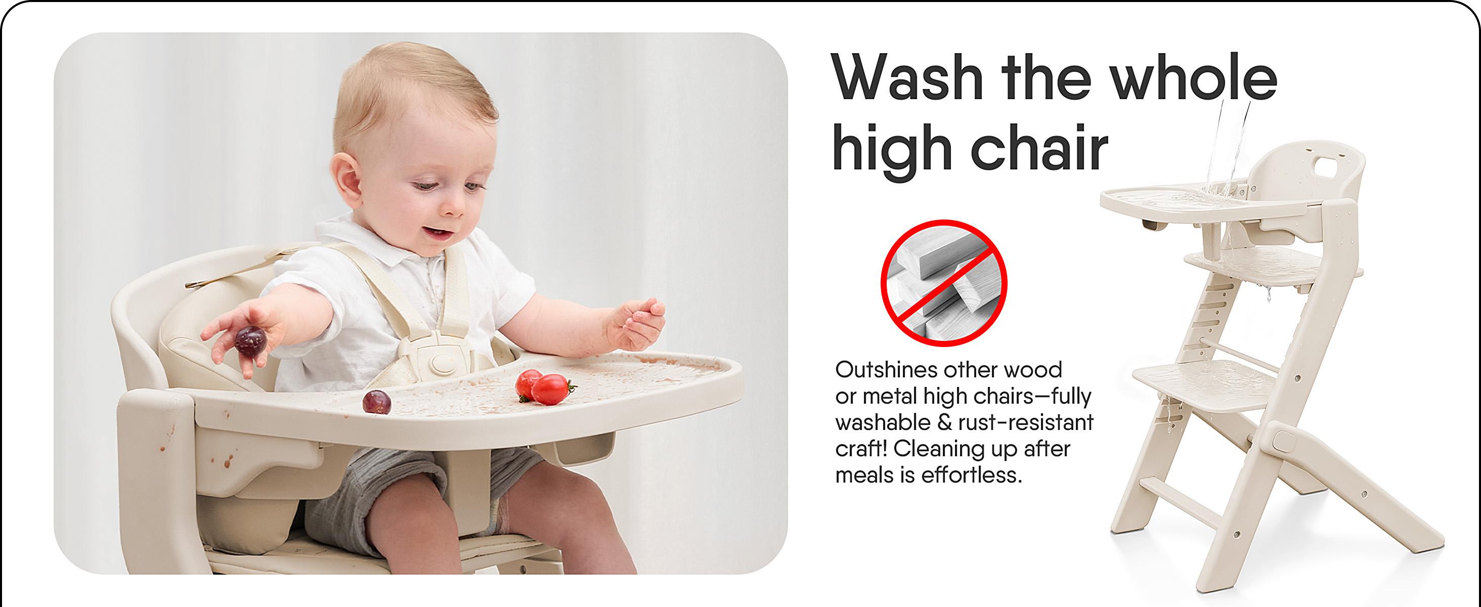 Sohochic 3-in-1 Multifunctional High Chair - Adjustable Toddler Chair, Solid Plastic+Metal Frame, Washable Dining Booster Seat with Soft Cushion & 5-Point Harness, Portable Easy Operation, for 6 Months to 220 Lb, Grows With Sohochic 3-in-1 Multifunctional High Chair - Adjustable Toddler Chair, Solid Plastic+Metal Frame, Washable Dining Booster Seat with Soft Cushion & 5-Point Harness, Portable Easy Operation, for 6 Months to 220 Lb, Grows With