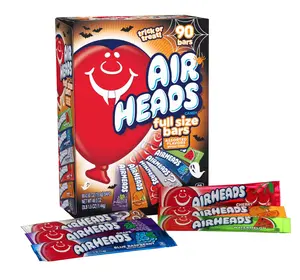 Airheads Full-Sized Halloween Trick or Treat Taffy Candy Bars, Variety Mega Box, Assorted Flavors, Individually Wrapped Candy for Adults & Kids, Party Favors & Treat Bags, 90 Count