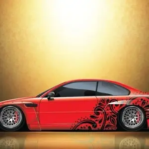 Tatau Decal; Universal Fit Car Decal For Both Sides; Sporty Pattern Car Decal